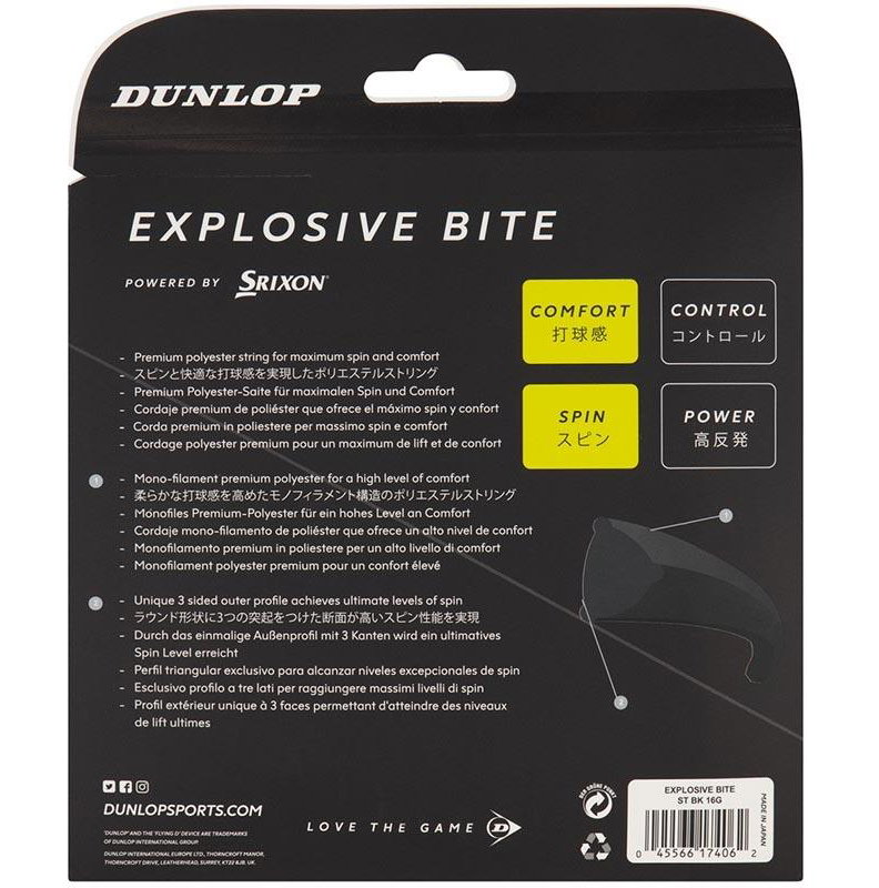 Dunlop Explosive Bite 16 Tennis String Set
