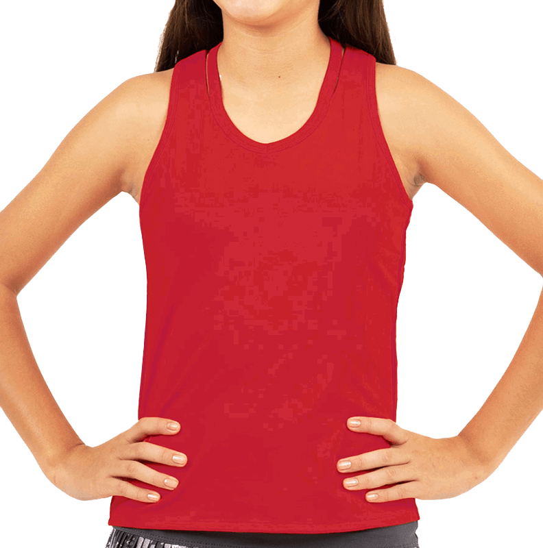 Lucky In Love V-Neck Cutout Girls' Tennis Tank