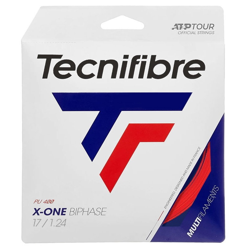 Tecnifibre X-One Biphase 17 Tennis String Set - Red