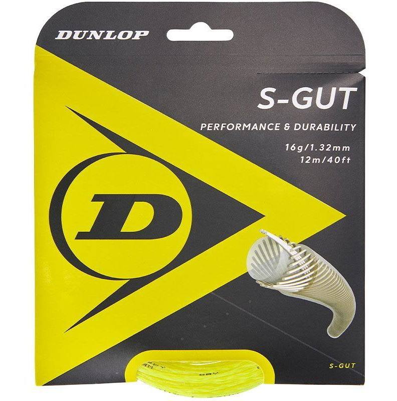 Dunlop Synthetic Gut 16 Tennis String Set - Yellow