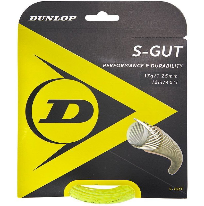 Dunlop Synthetic Gut 17 Tennis String Set - Yellow