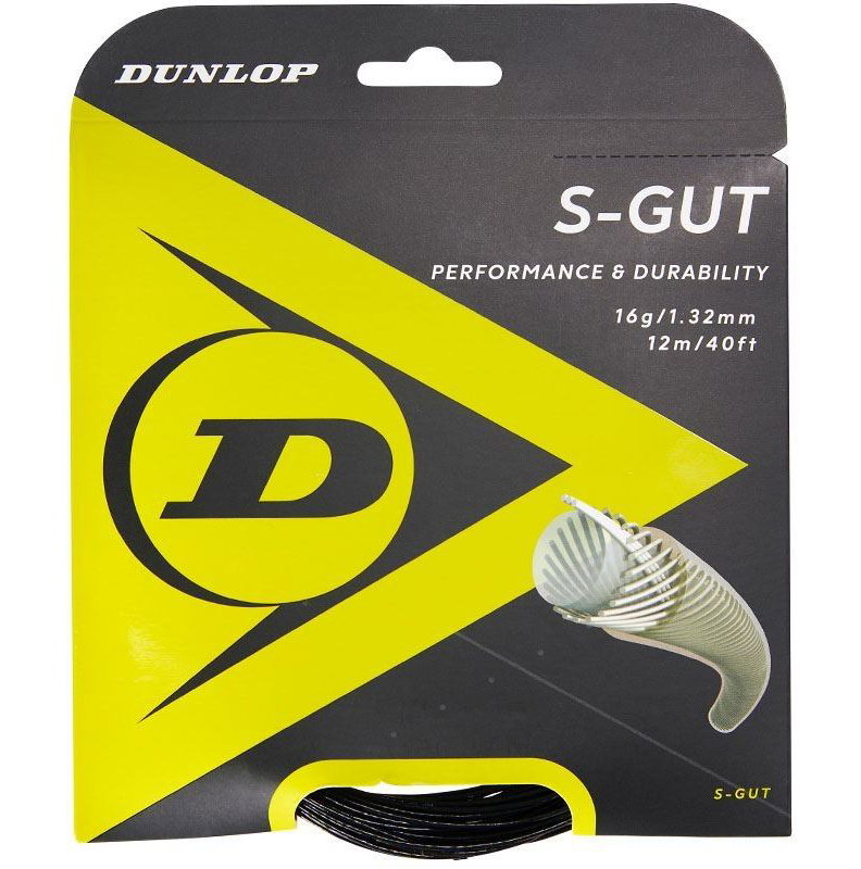 Dunlop Synthetic Gut 16 Tennis String Set - Black