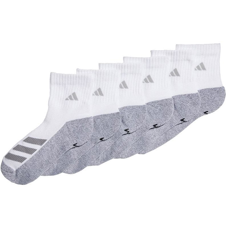 Adidas Striped 6 Pack Quarter Juniors Tennis Socks
