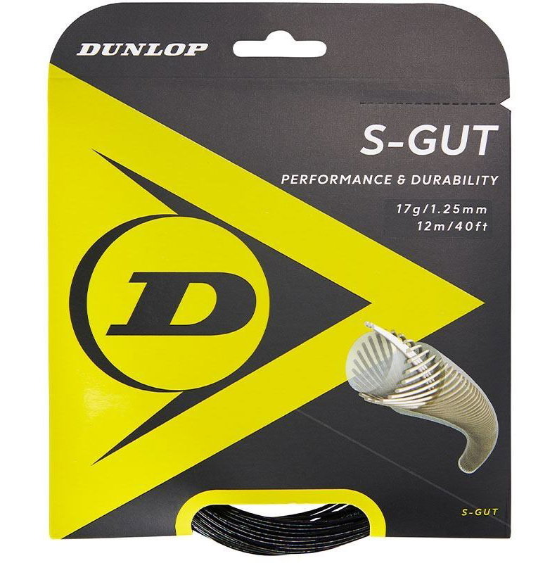 Dunlop Synthetic Gut 17 Tennis String Set - Black