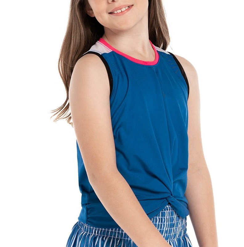 Lucky In Love Pretty Bow Girls' Tennis Tank