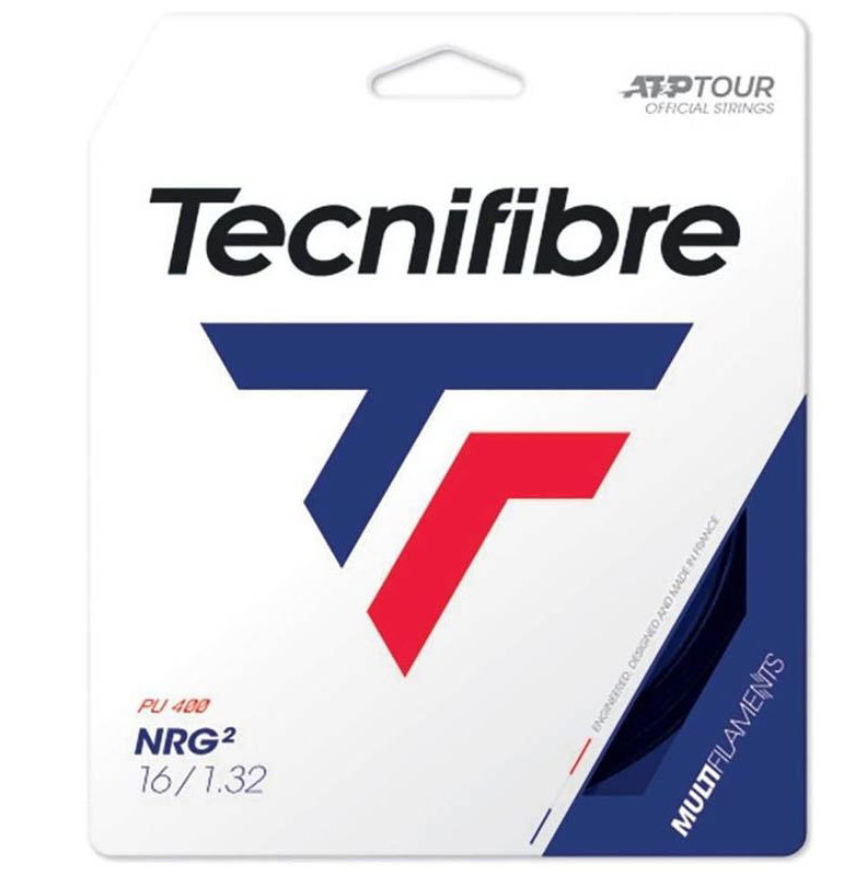 Tecnifibre NRG2 16 Tennis String  Set - Black