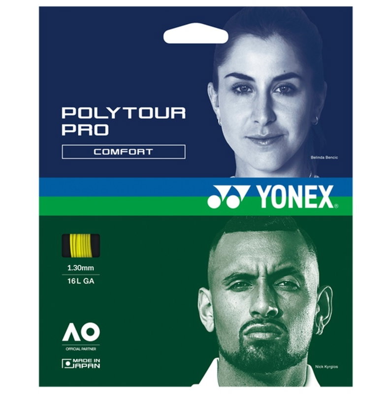 Yonex Poly Tour Pro 130 Tennis String Set - Yellow