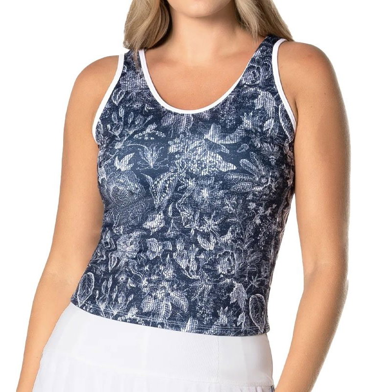 Lucky In Love Fonce Toile Women's Tennis Tank