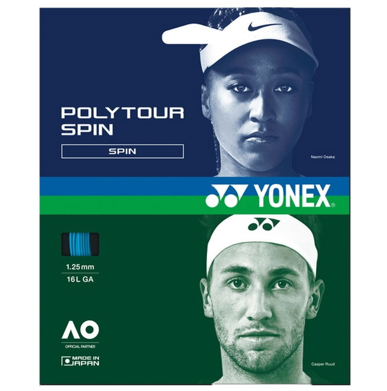 Yonex Poly Tour Spin 125 Tennis String Set - Blue