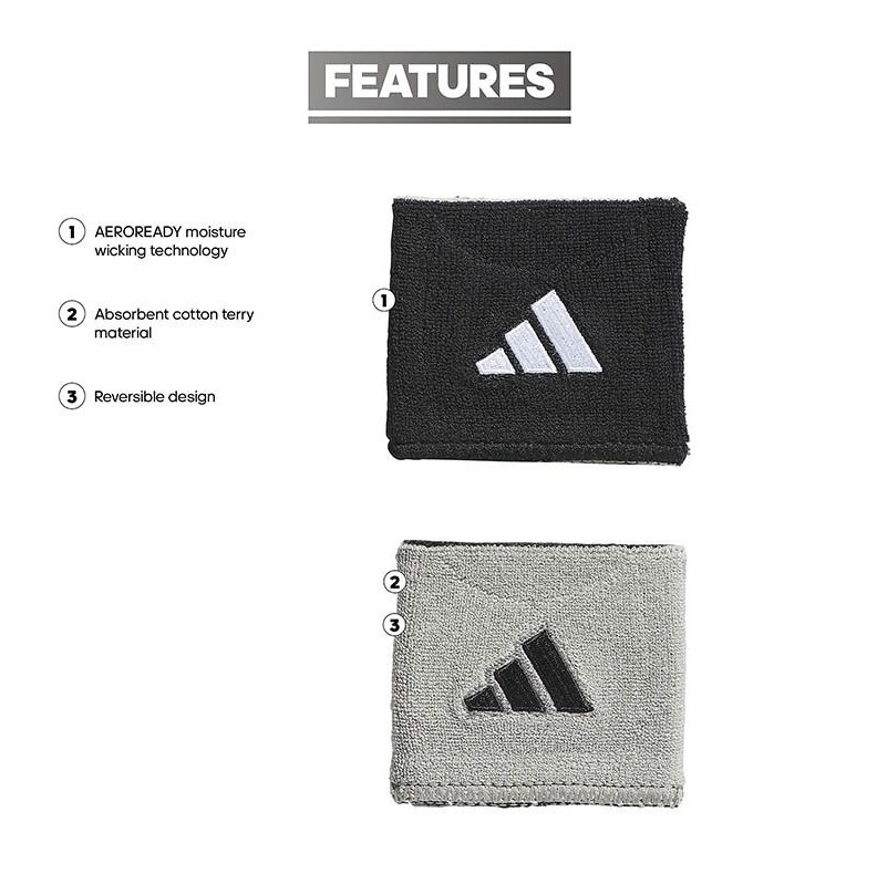 Adidas Small Reversible Tennis Wristband