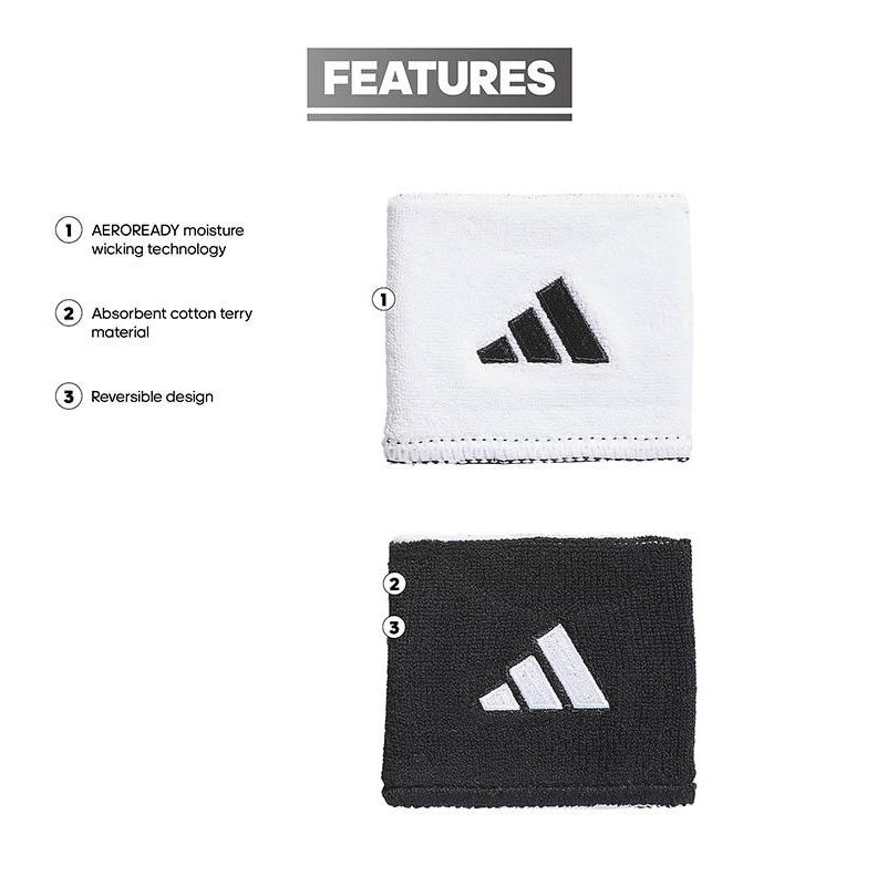 Adidas Small Reversible Tennis Wristband