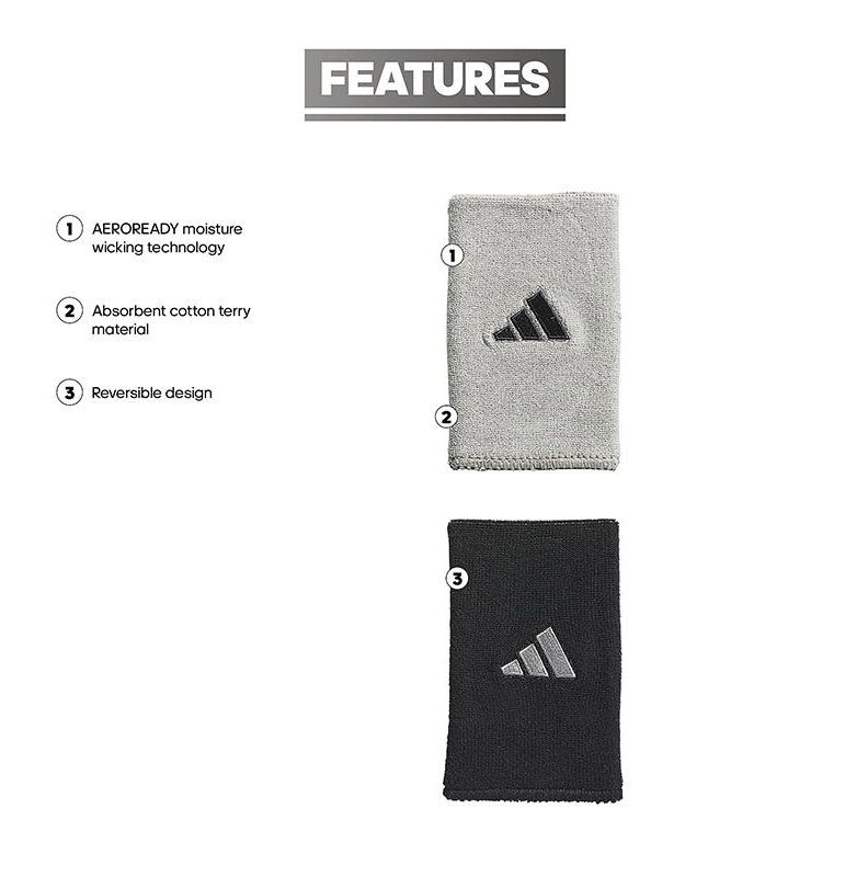 Adidas Large Reversible Tennis Wristband