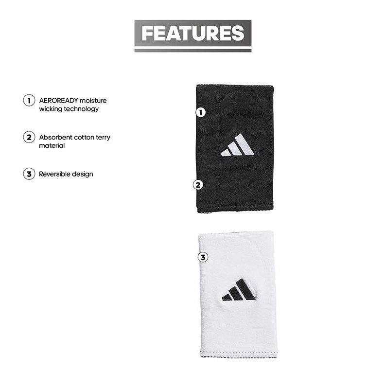 Adidas Large Reversible Tennis Wristband