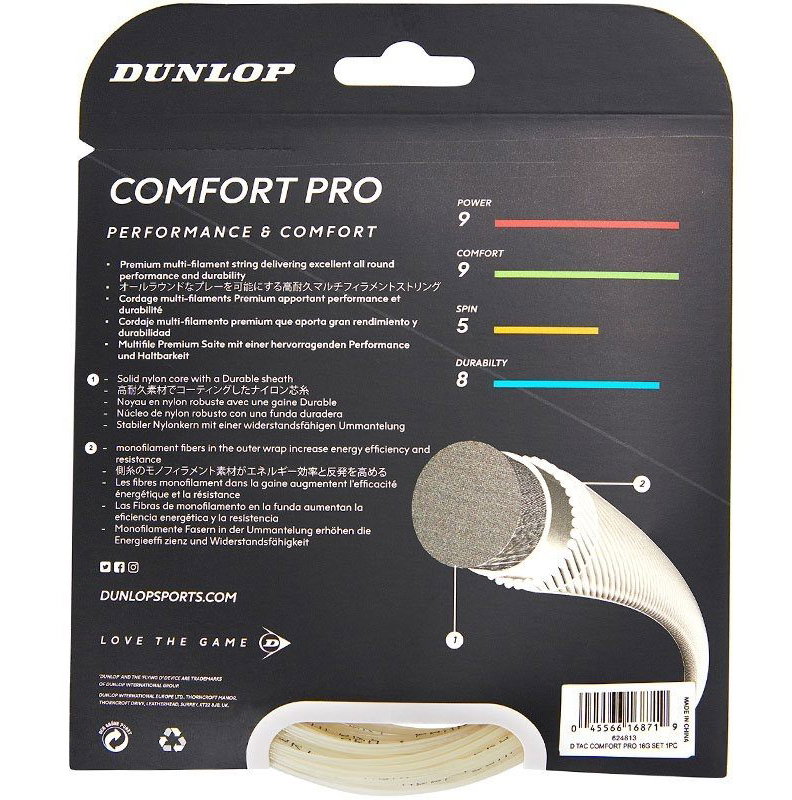 Dunlop Comfort Pro 16 Tennis String Set