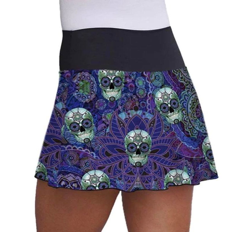 Lacoasport Sugar Skulls Women's Tennis Skirt