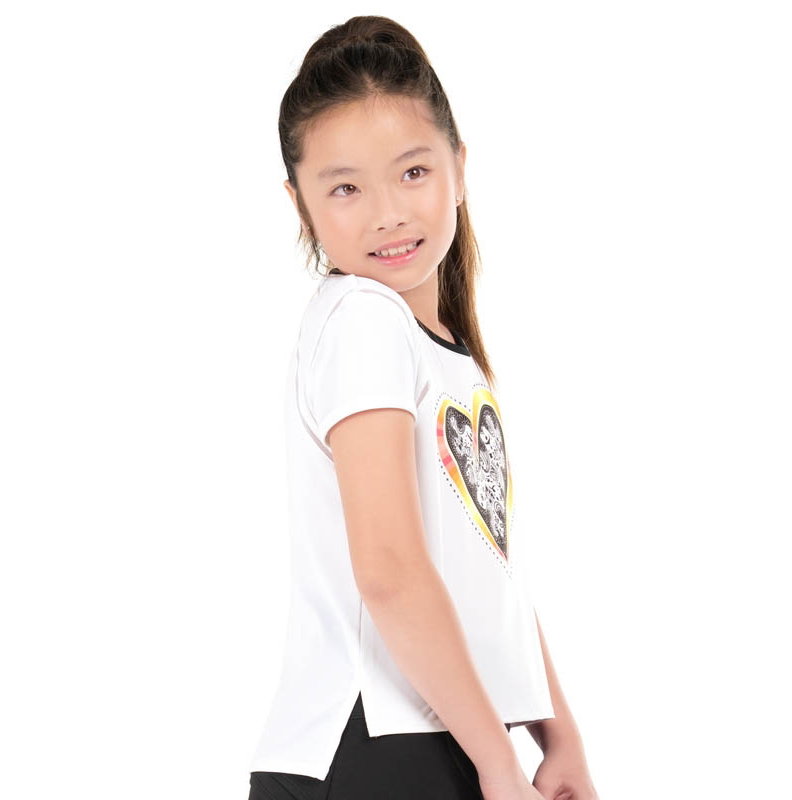 Lucky In Love Paisley In Love Short Sleeve Girls' Tennis Top