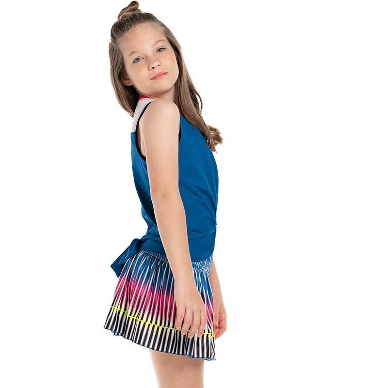 Lucky In Love Pretty Bow Girls' Tennis Tank