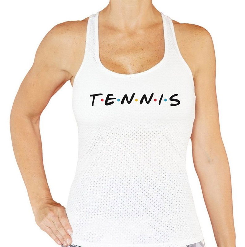 Lacoasport T.E.N.N.I.S Friends Mesh Women's Tennis Tank