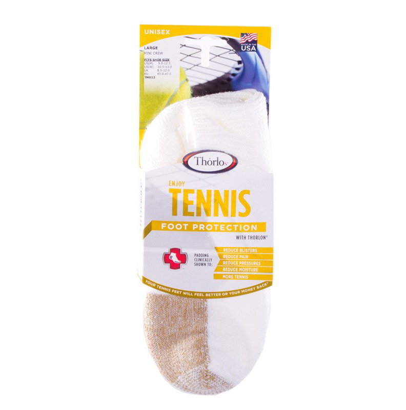 Thorlos Mini Crew Tennis Socks - Large