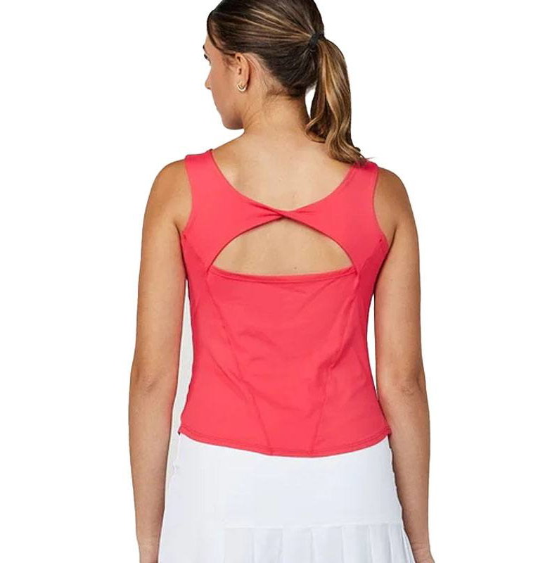 Sofibella Wild Flowers Twisted Back Cut-out Women's Tank