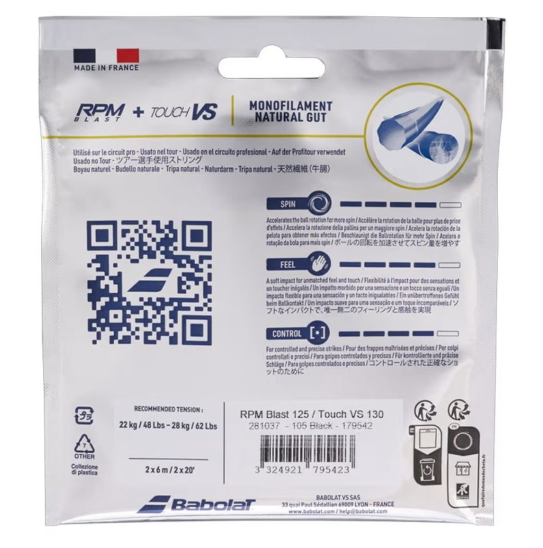 Babolat Rpm Blast 17 + Touch Vs 16 Set