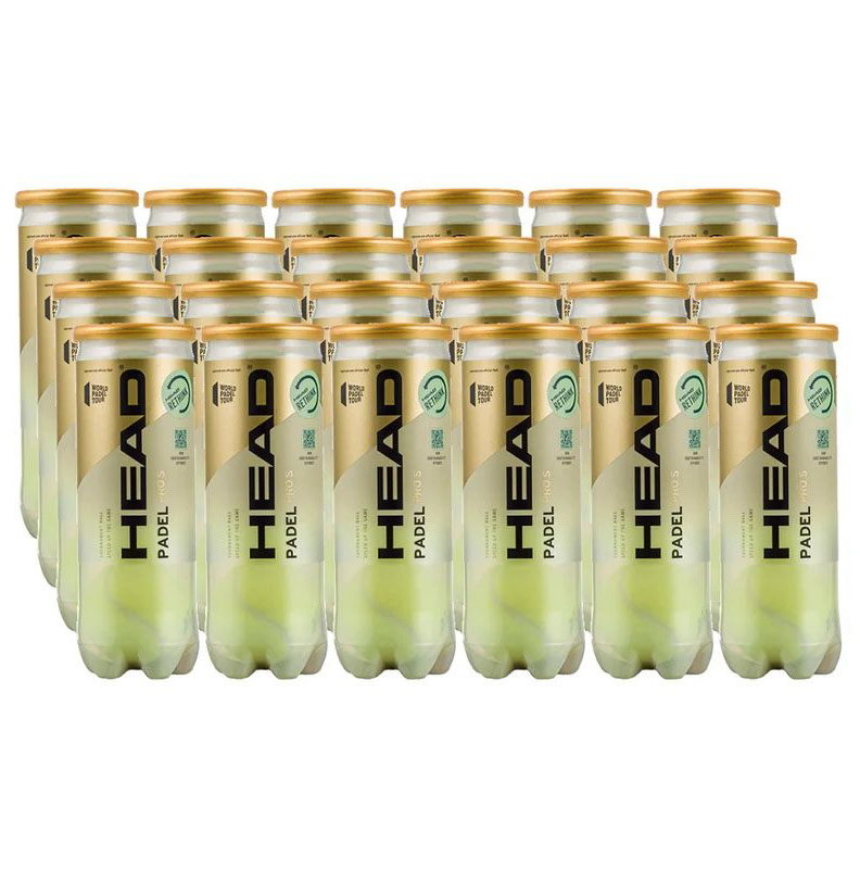 Head Pro S+ Padel Ball Case - 3 Ball Can x 24