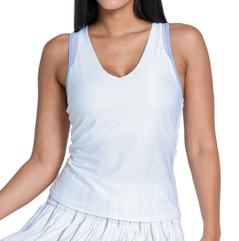 Lucky In Love Shimmer W/bra V-neck Women's Tank