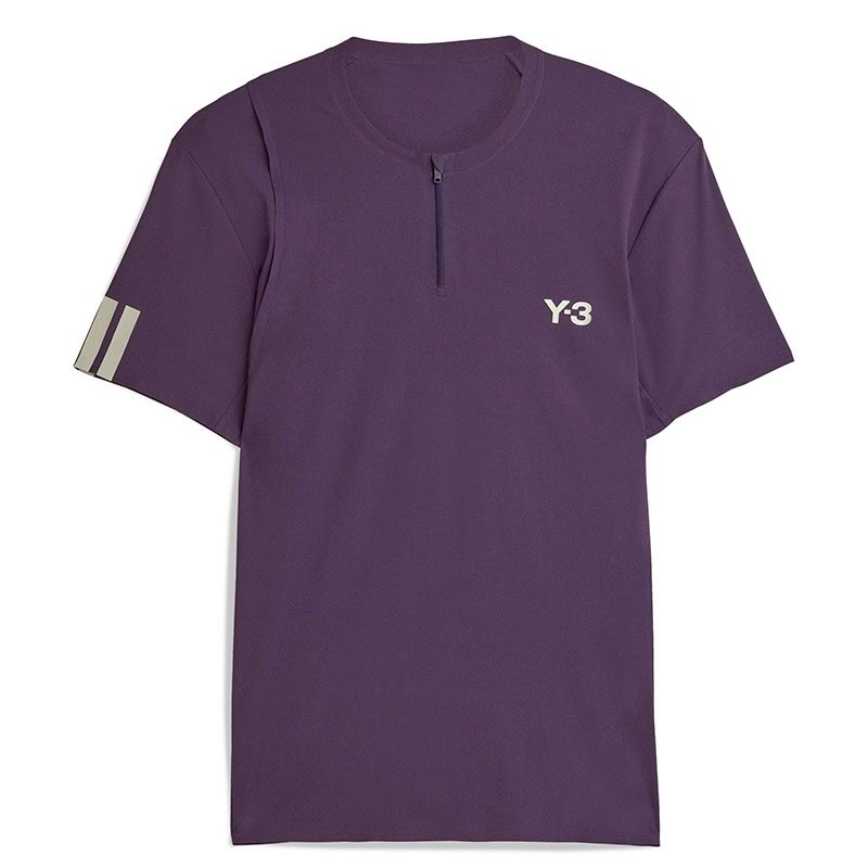 ウェア Y-3 ZIP TEE Adidas Y-3 Zip Men's Tee - TennisPlaza