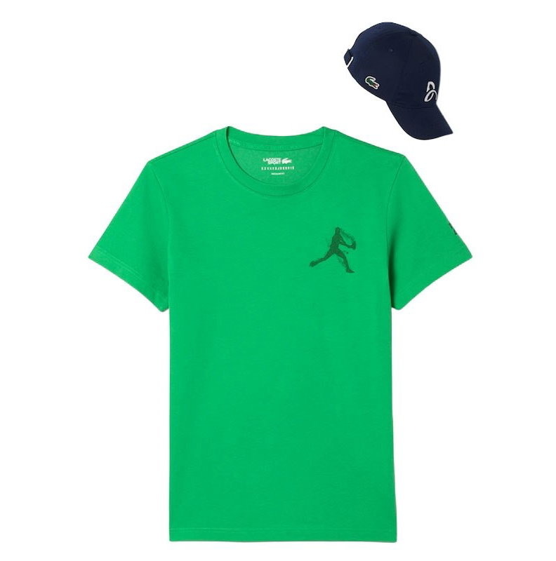 Lacoste Novak Fan Capsule Kit Men's Tee And Cap