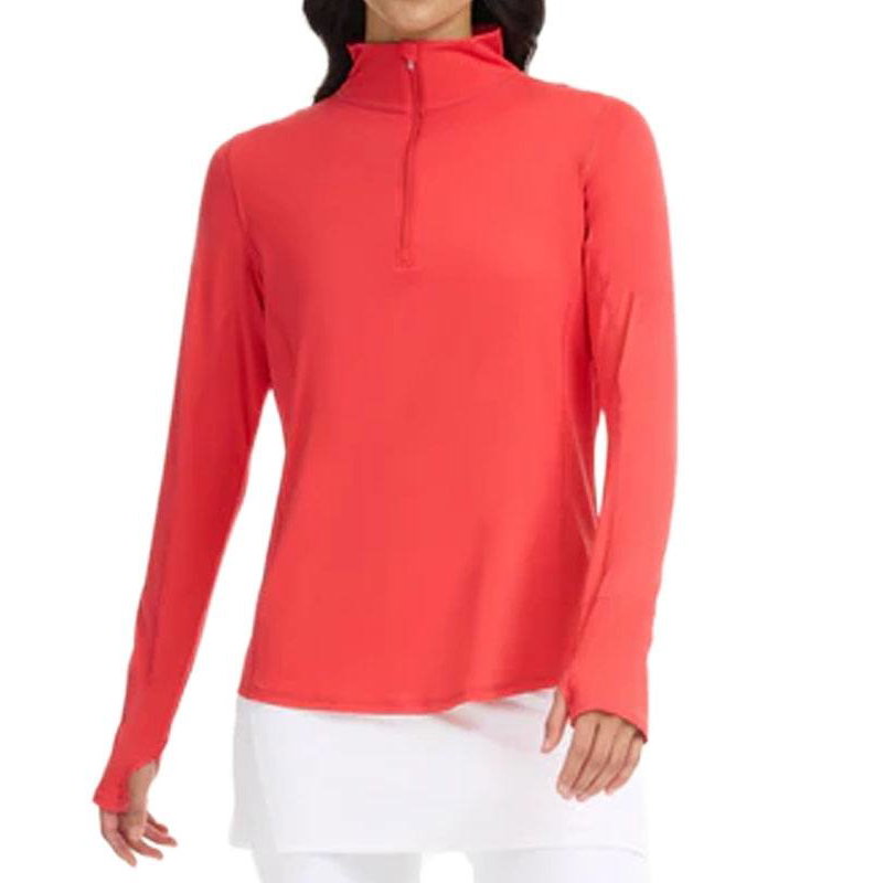 Bloq Uv Relaxed Mock Zip Women's Tennis Top