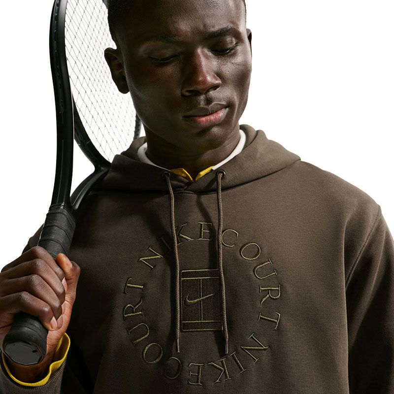 nike men's court heritage fleece tennis hoodie