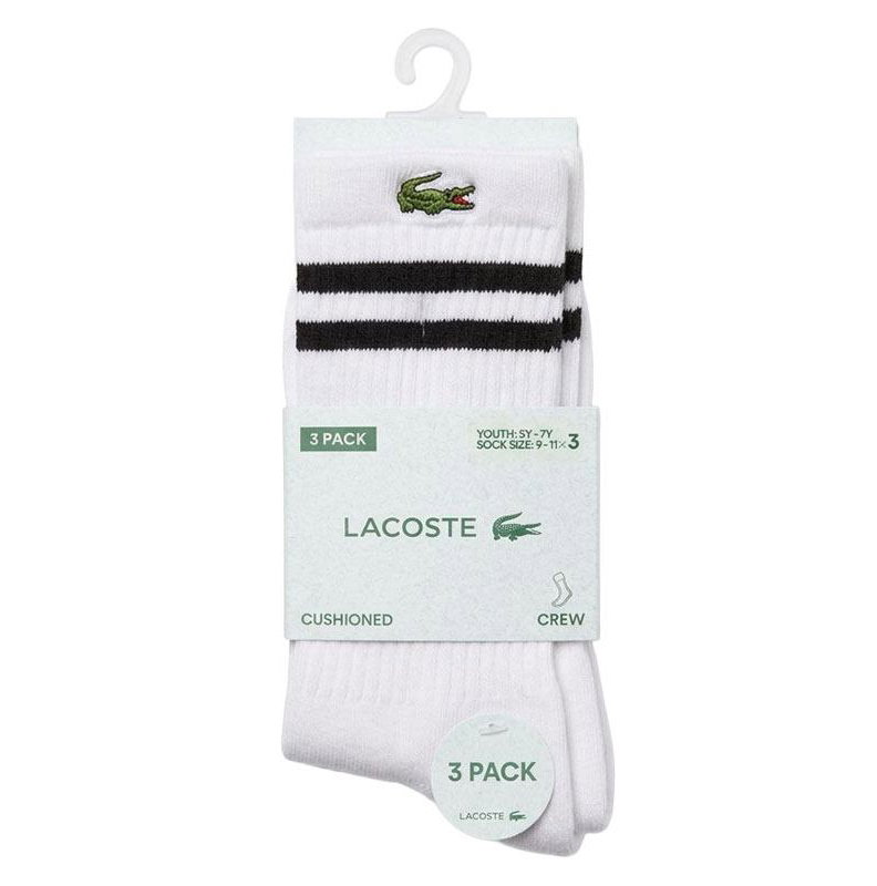 Lacoste SPORT 3 Pack Crew Kids Tennis Sock