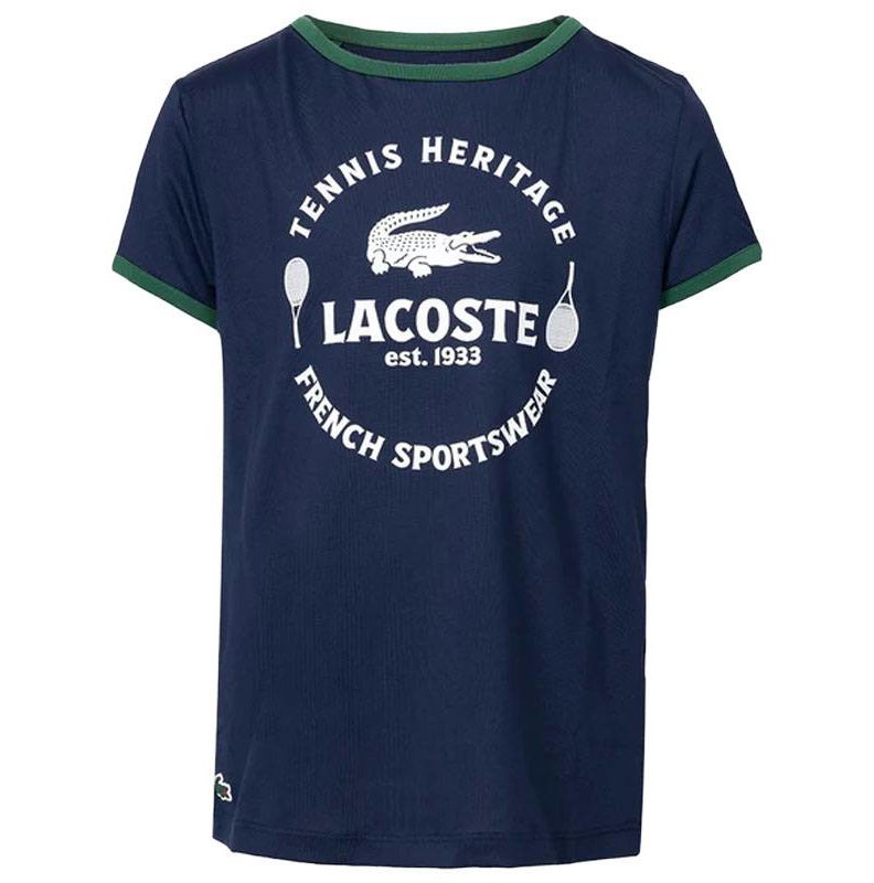 Lacoste Sport Jersey Ringer Girls' Tennis Tee