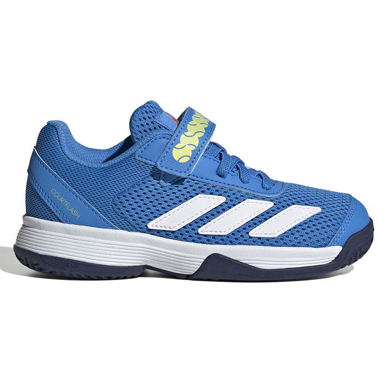 Adidas Courtflash Hook-and-Loop Junior Tennis Shoe