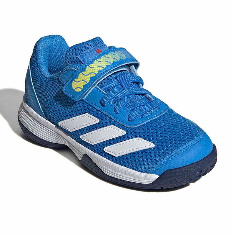 Adidas Courtflash Hook-and-Loop Junior Tennis Shoe