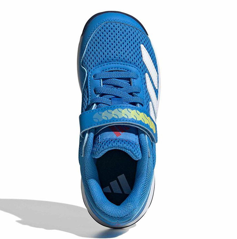 Adidas Courtflash Hook-and-Loop Junior Tennis Shoe