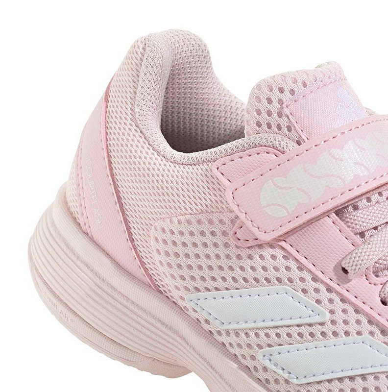 Adidas Courtflash Hook-and-Loop Junior Tennis Shoe