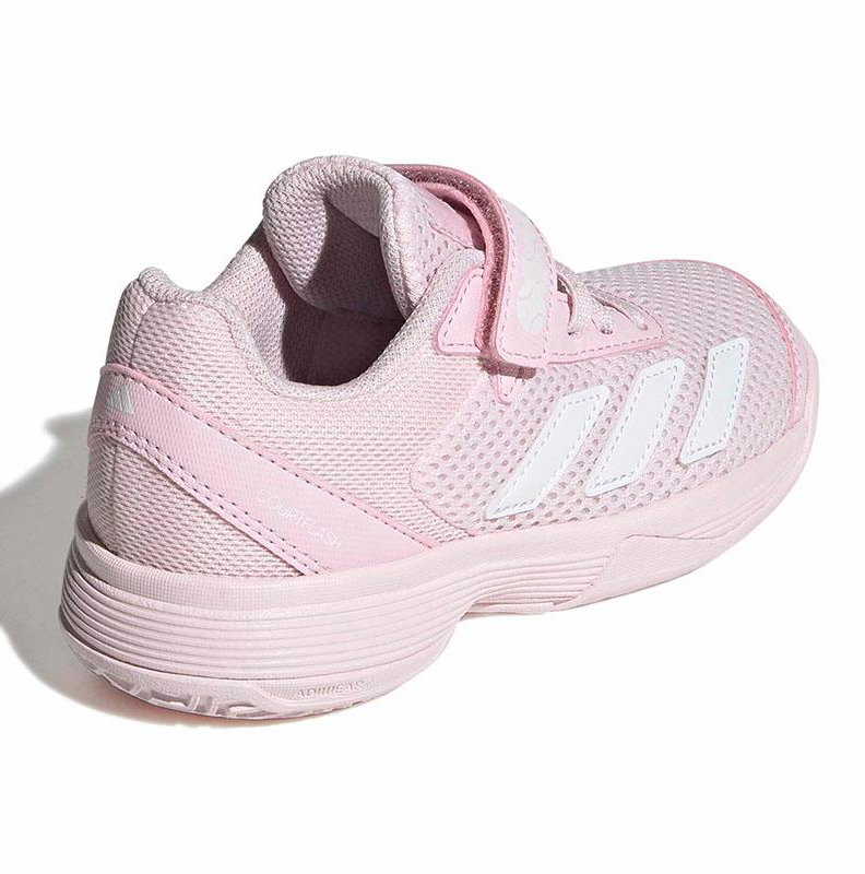 Adidas Courtflash Hook-and-Loop Junior Tennis Shoe