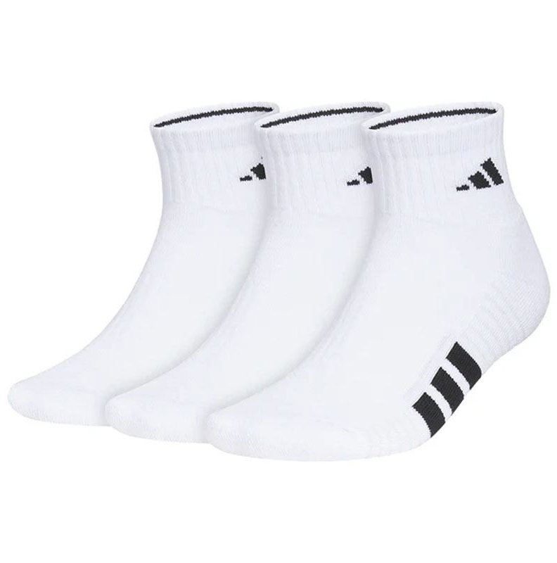 Adidas Cushioned 3-Pack Quarter Men's Tennis Socks