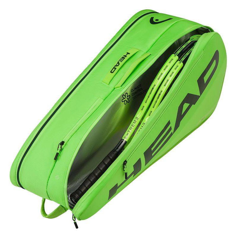 Head Tour 9R L Slime Green Racquet Tennis Bag