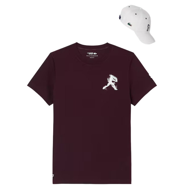 Lacoste Novak Fan Capsule Kit Men's Tennis Tee And Cap