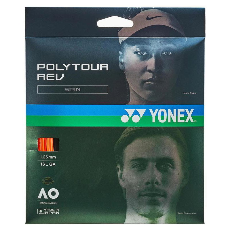 Yonex Poly Tour Rev 1.25 Tennis String Set - Orange