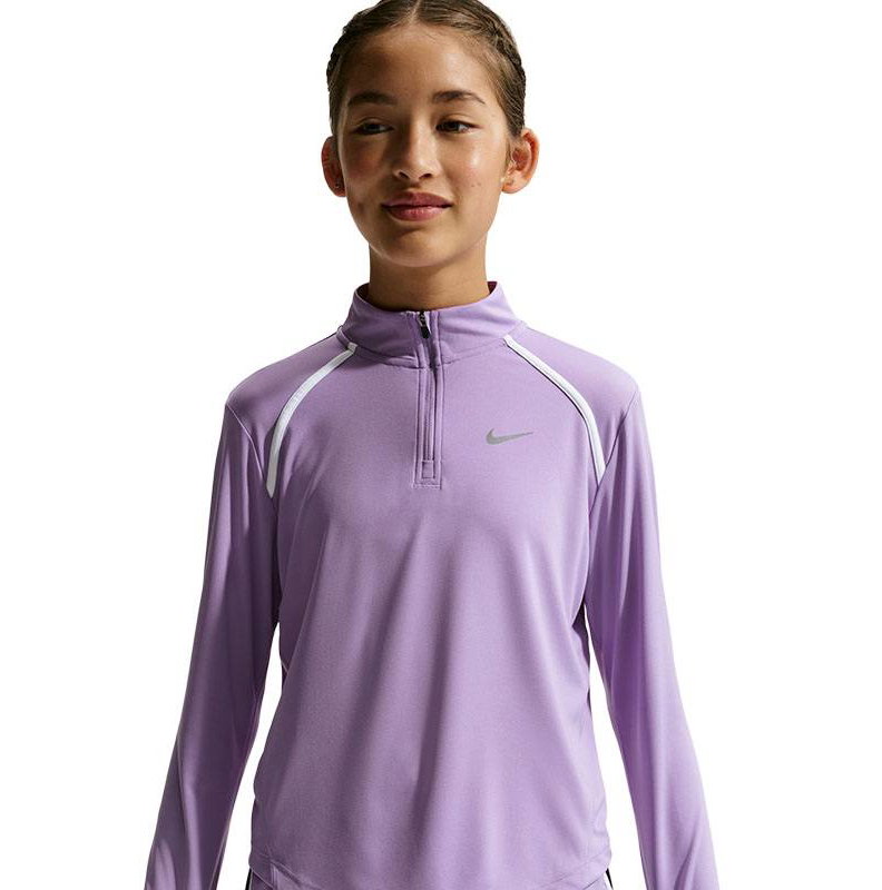 Nike Long Sleeve Half-Zip Girls' Tennis Top