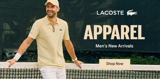 New Lacoste Men's Apparel