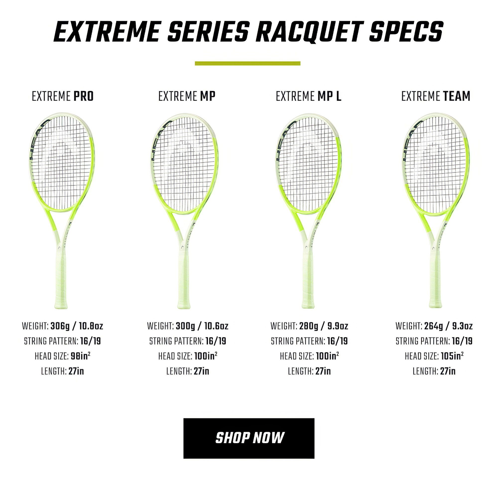 Head Extreme Tennis Racquets