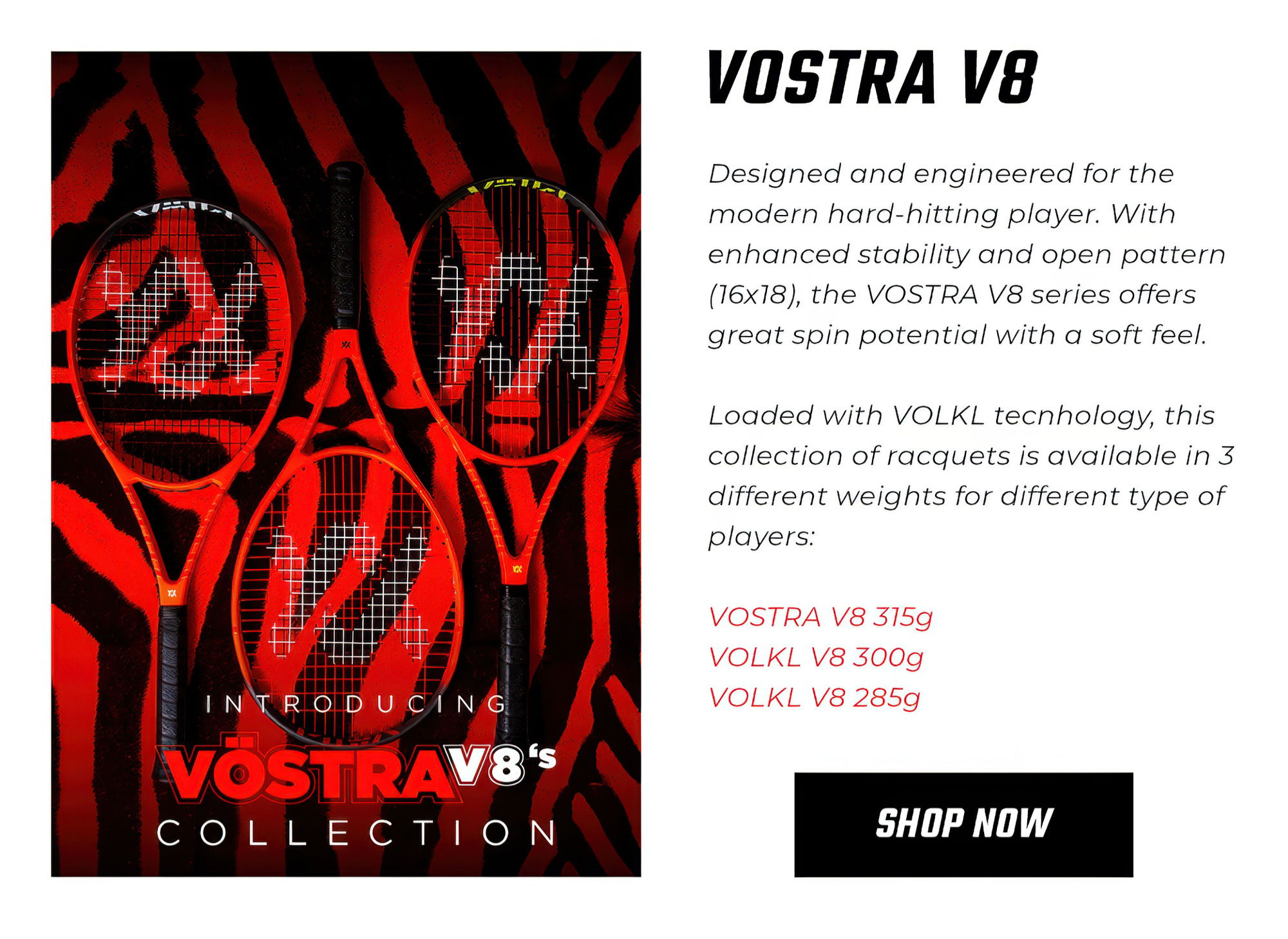 Volkl Vostra Tennis Racquets