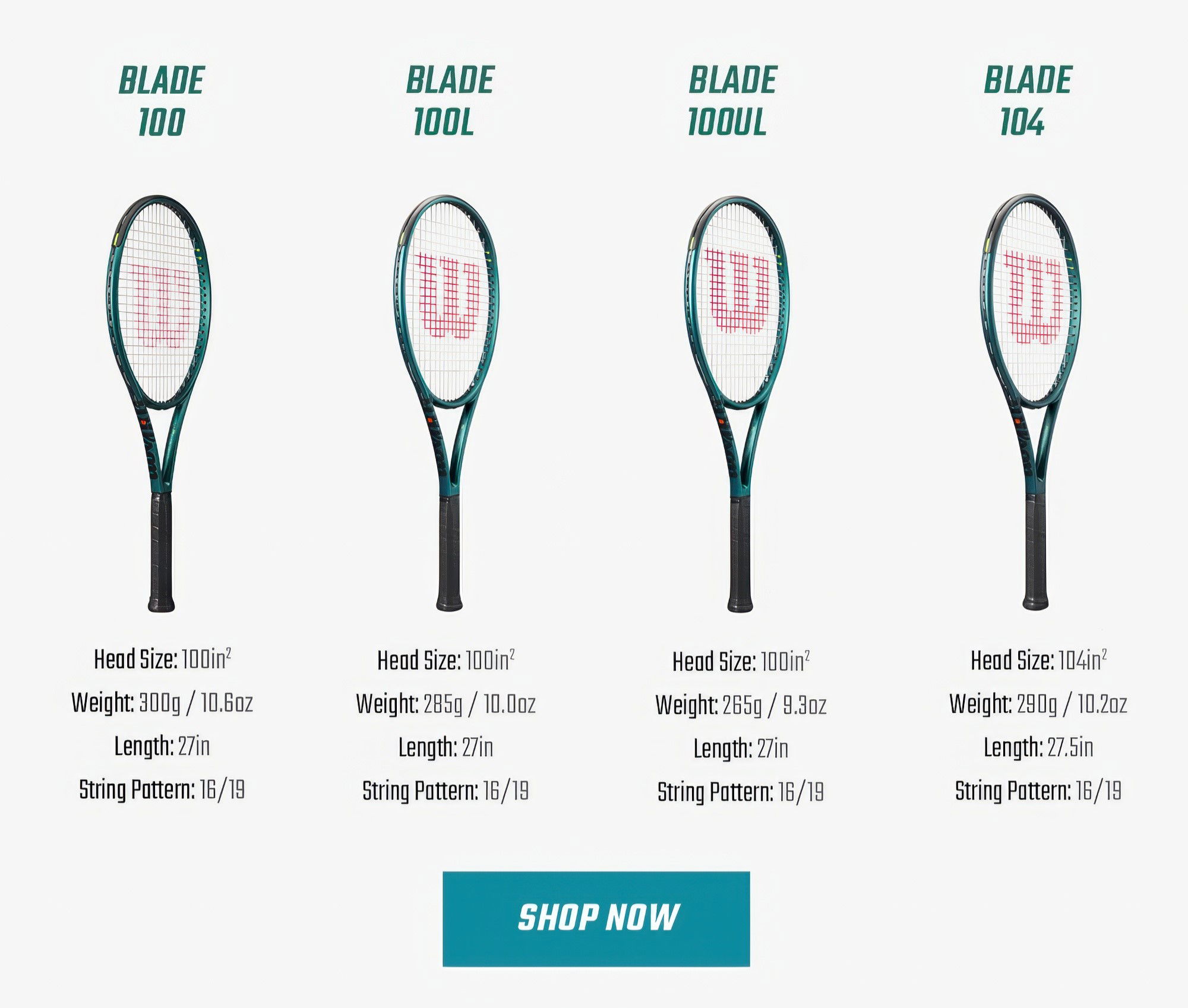 Wilson Blade V9 Racquets