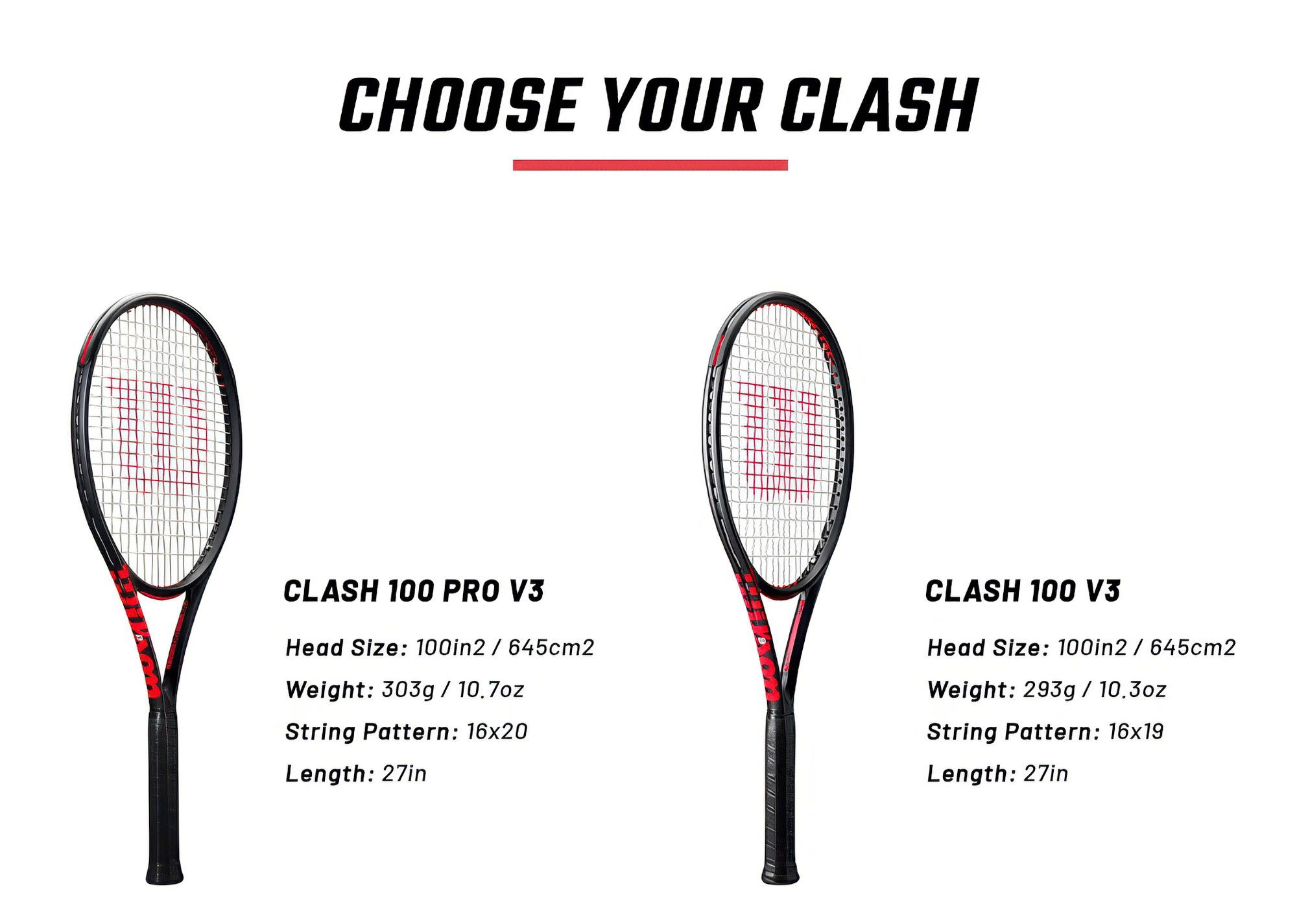Wilson Clash V3 Tennis Racquets