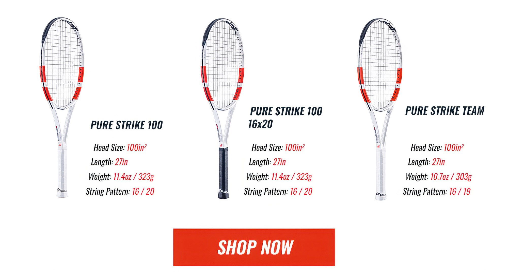 Babolat Pure Strike Racquet Series