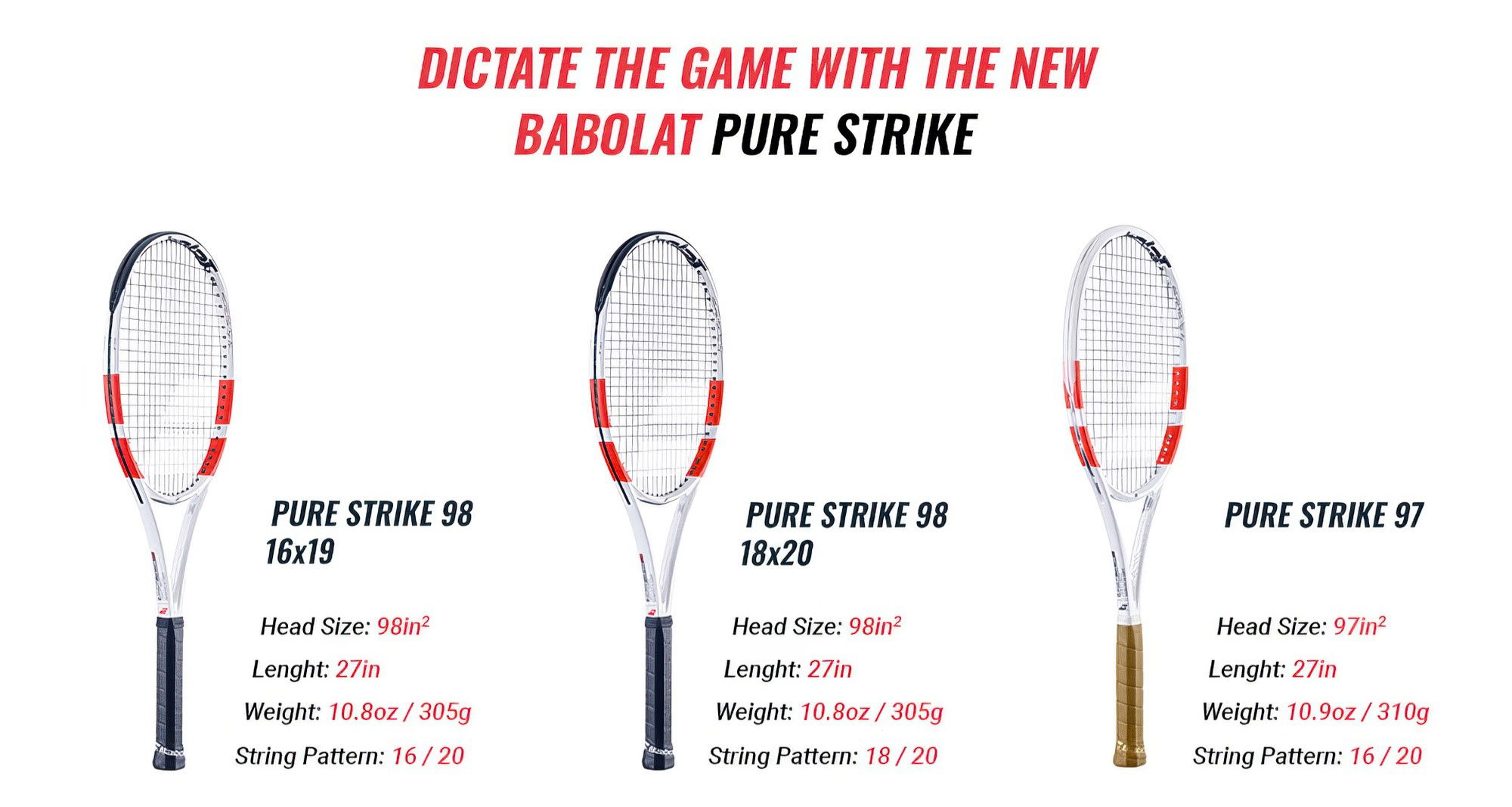 Babolat Pure Strike Racquet Series